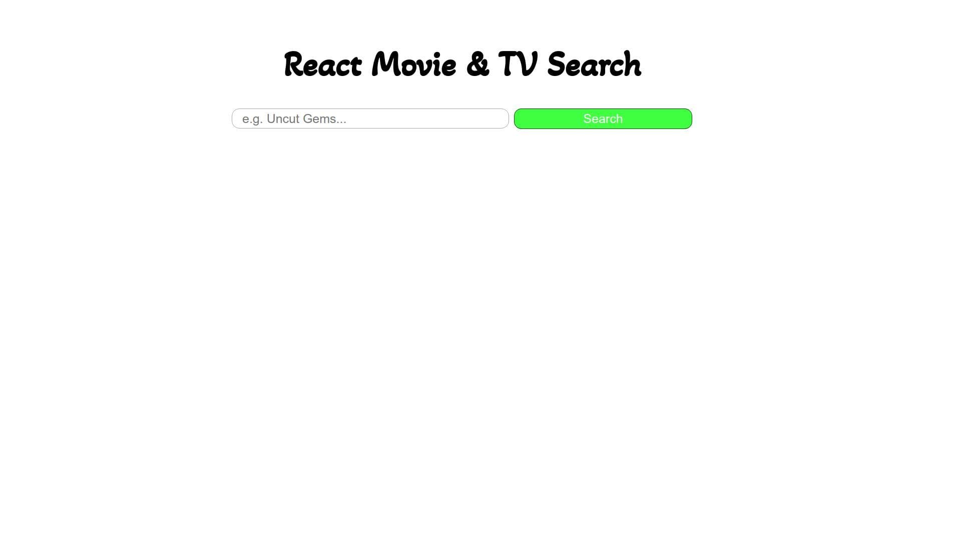 Movie / TV show search